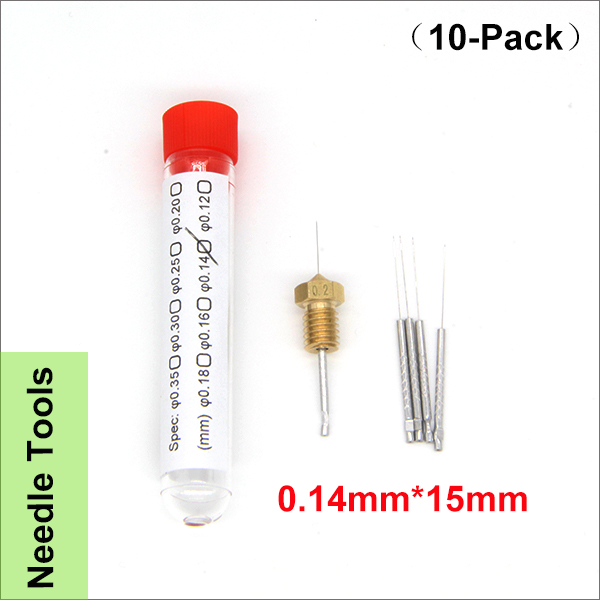 0.14mm Needle Tools for Clearing blocked holes(10-pack)